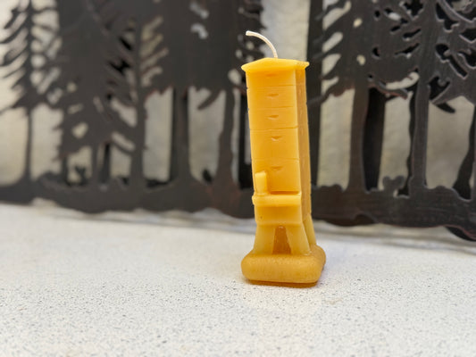 4 3/4” Beeswax Beehive Candle